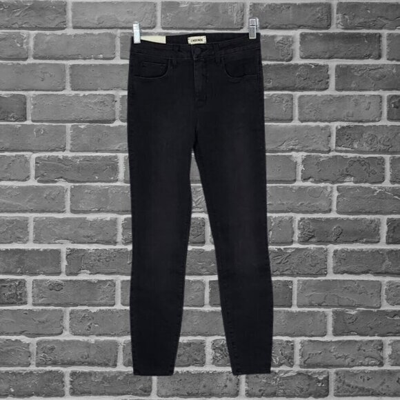 2/$50 NWOT L'Agence High Rise Skinny Tall Black Jeans Size 25 - Picture 1 of 7